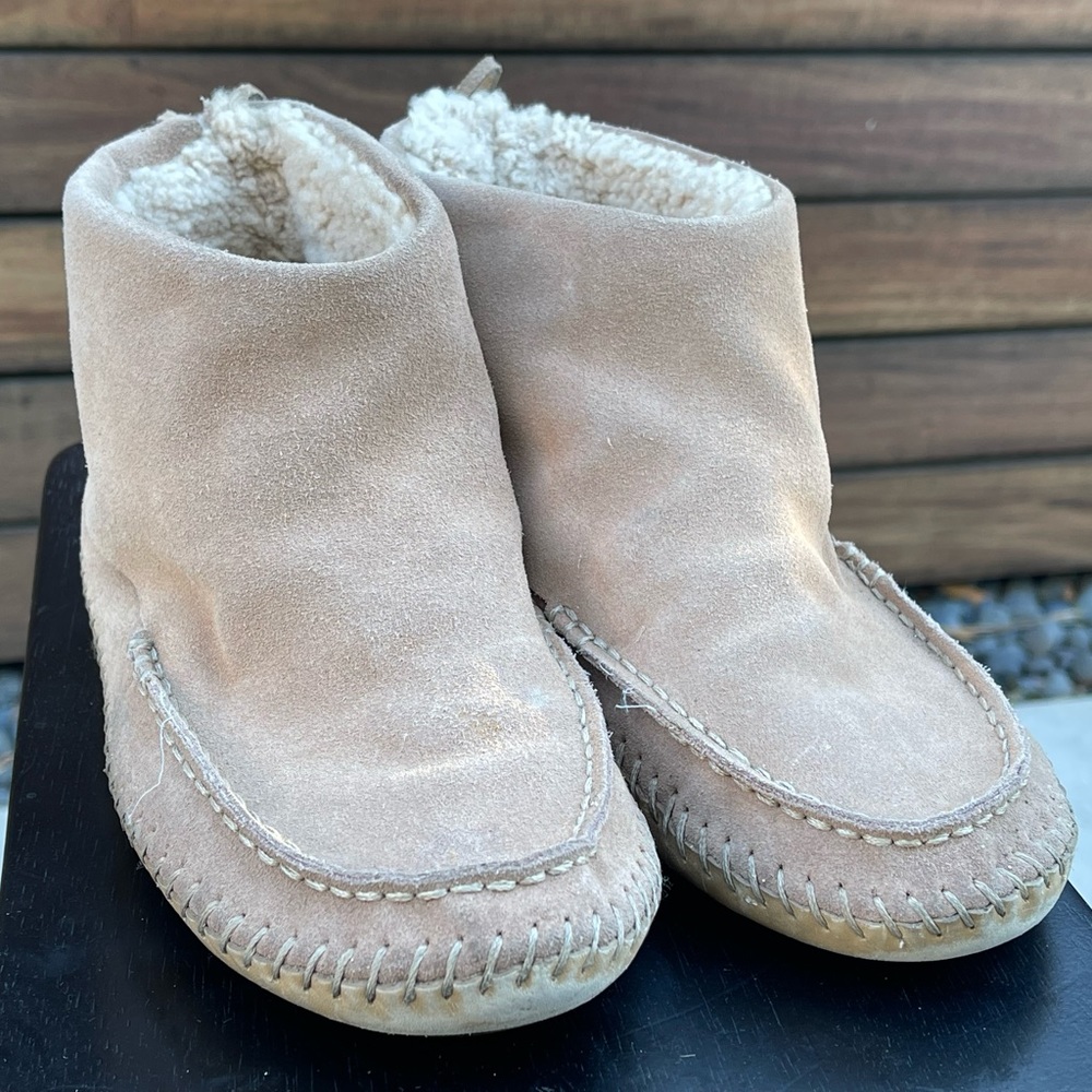 Tori Burch suede moccasin booties